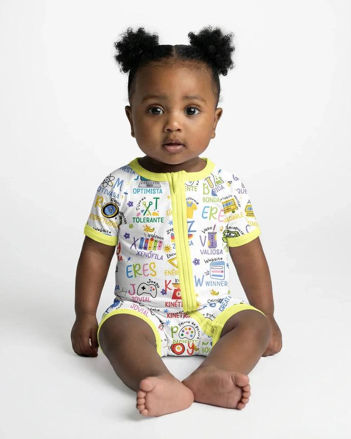 You Are Spanish Alphabet Version Bamboo Shorty Zippy