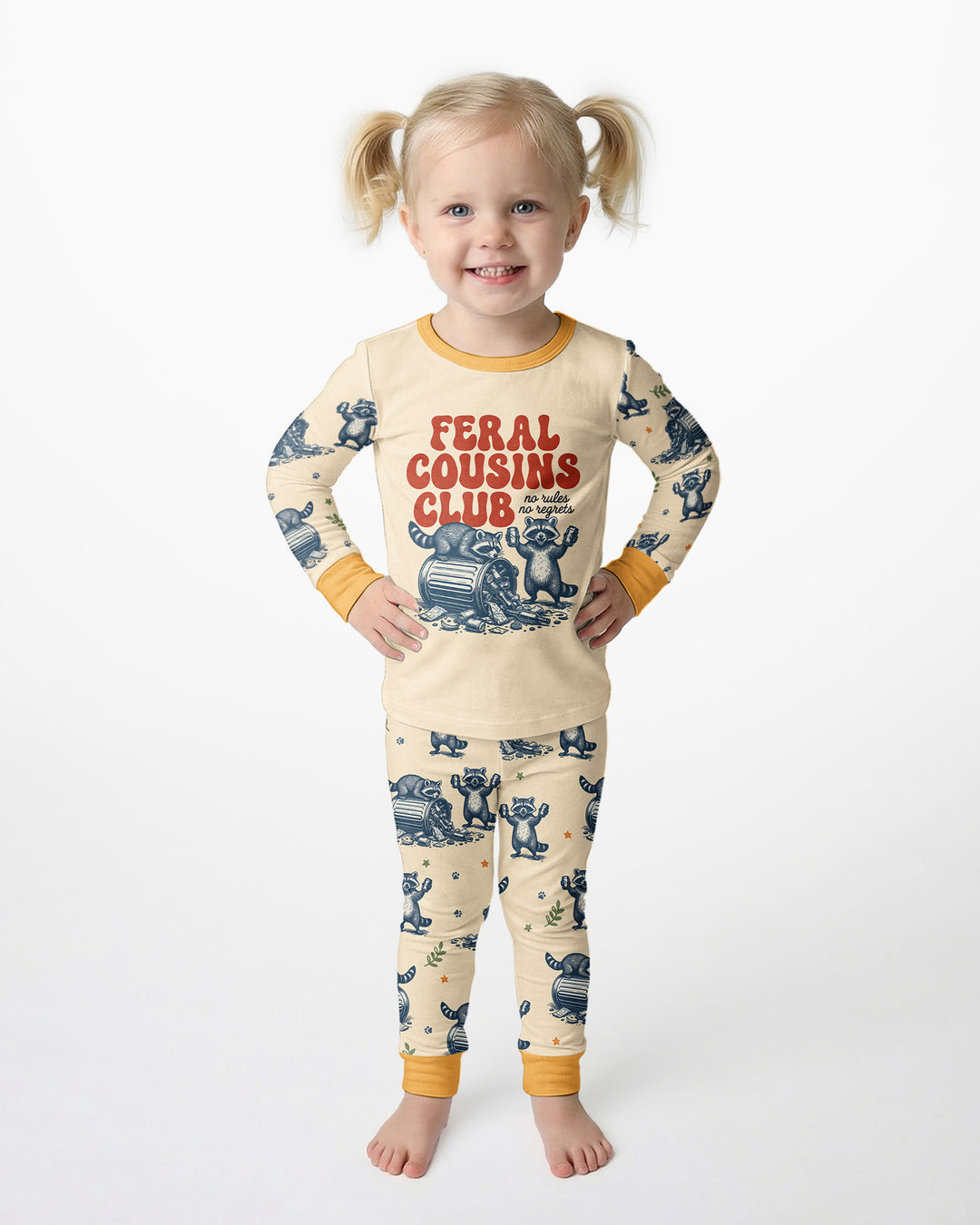 Feral Cousins Club Bamboo Two Piece Long Sleeve Pajama Set