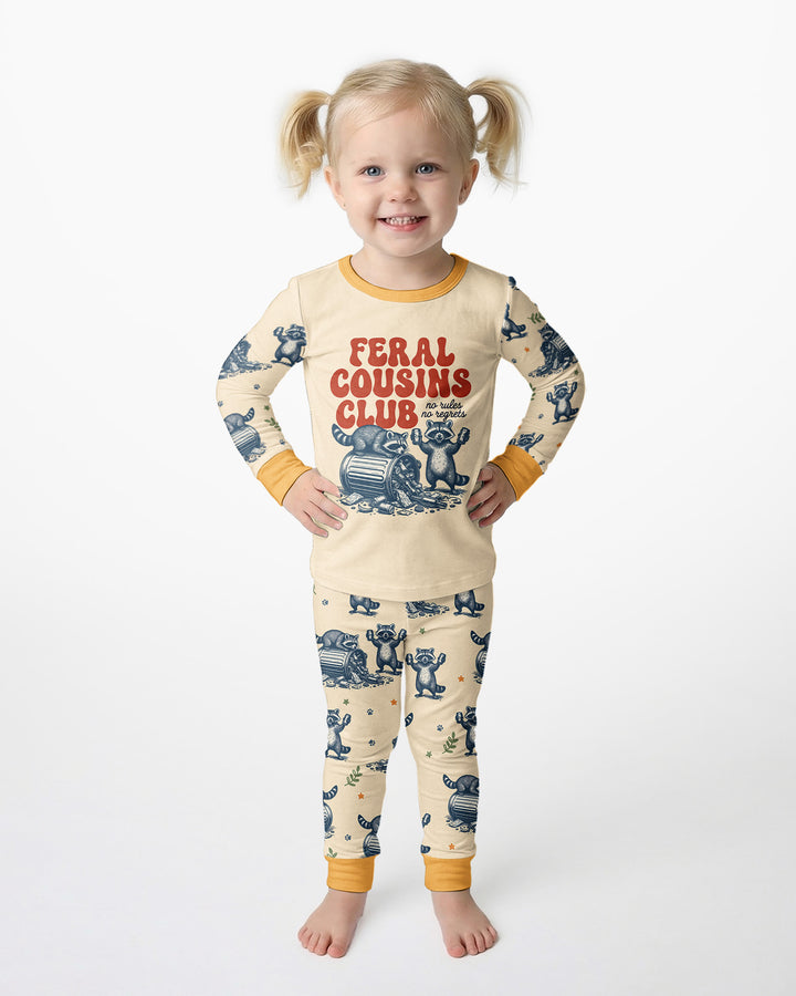 Feral Cousins Club Bamboo Two Piece Long Sleeve Pajama Set