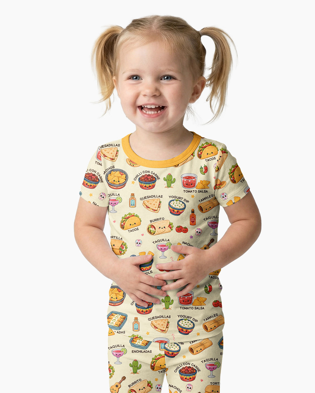 Zweiteiliges, kurzärmliges Pyjama-Set mit Marienkäfern