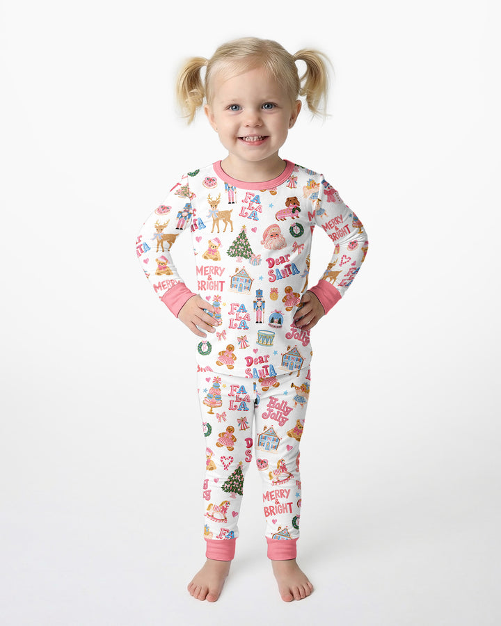 Falala Christmas Bamboo Two Piece Long Sleeve Pajama Set