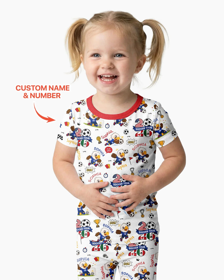 Zweiteiliges, kurzärmliges Pyjama-Set mit Marienkäfern