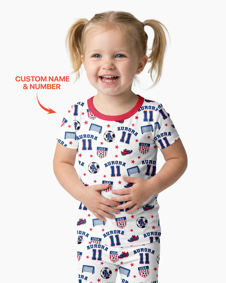 Zweiteiliges, kurzärmliges Pyjama-Set mit Marienkäfern