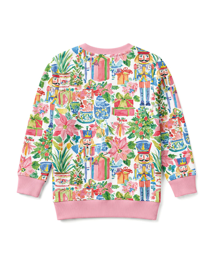 Watercolor Nutcracker Holiday Bamboo Crewneck Sweatshirt