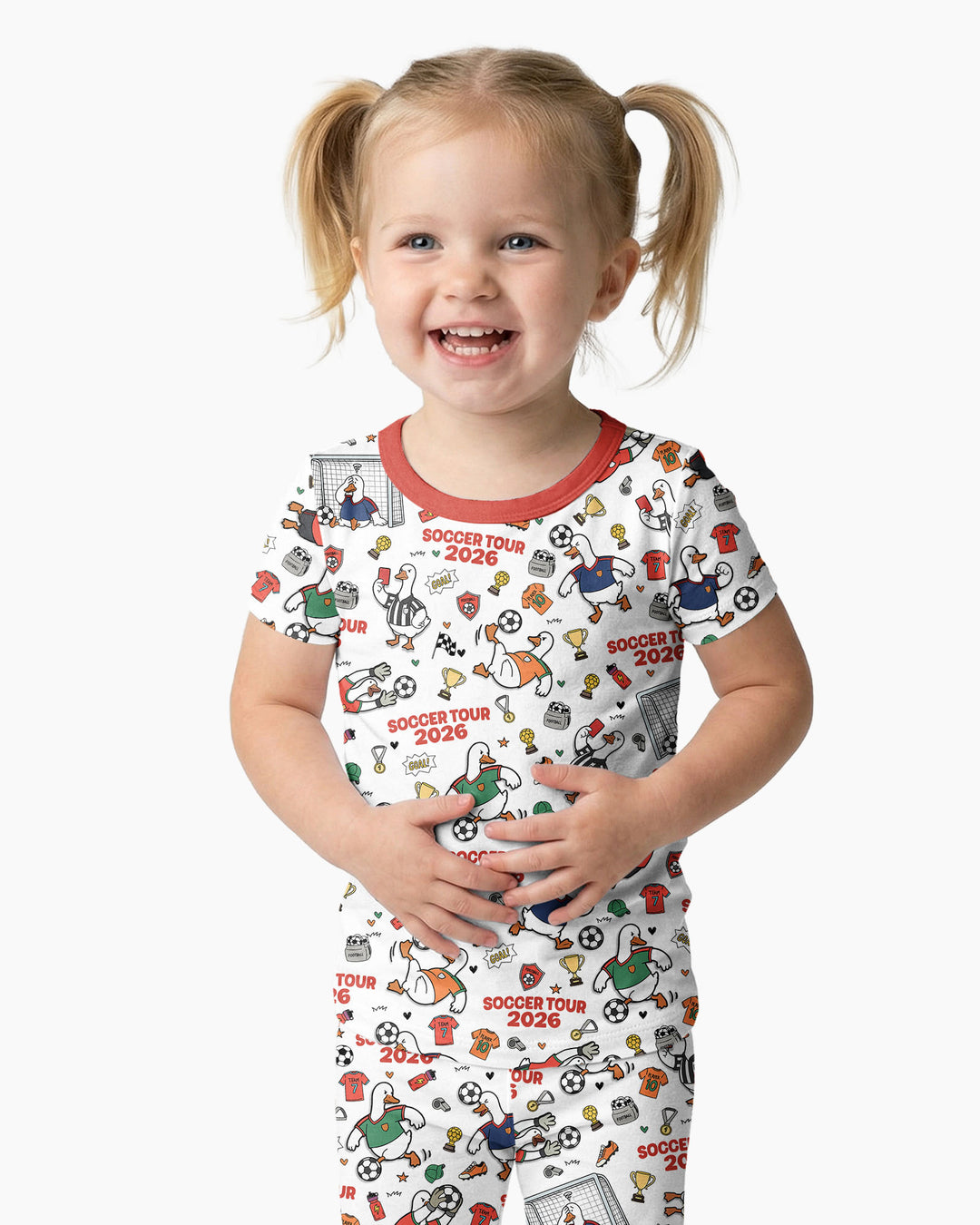 Zweiteiliges, kurzärmliges Pyjama-Set mit Marienkäfern