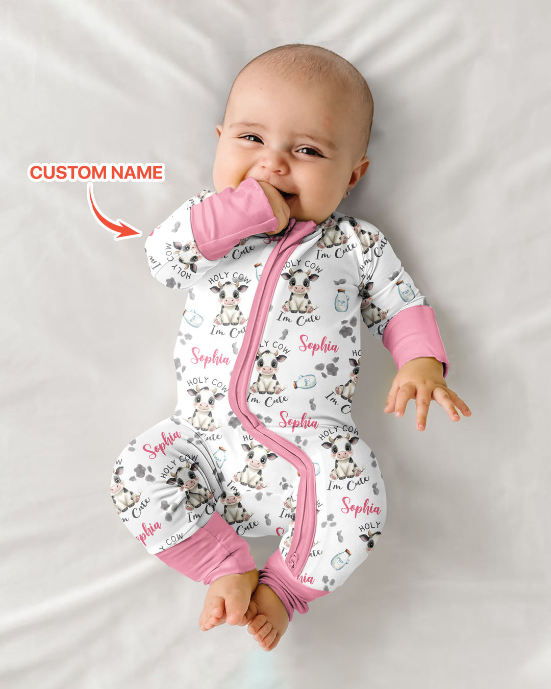 Holy Cow I'm Cute Custom Name Bamboo Convertible Zippy