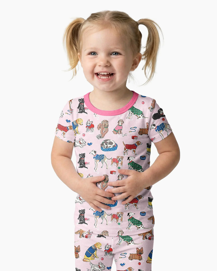 Zweiteiliges, kurzärmliges Pyjama-Set mit Marienkäfern