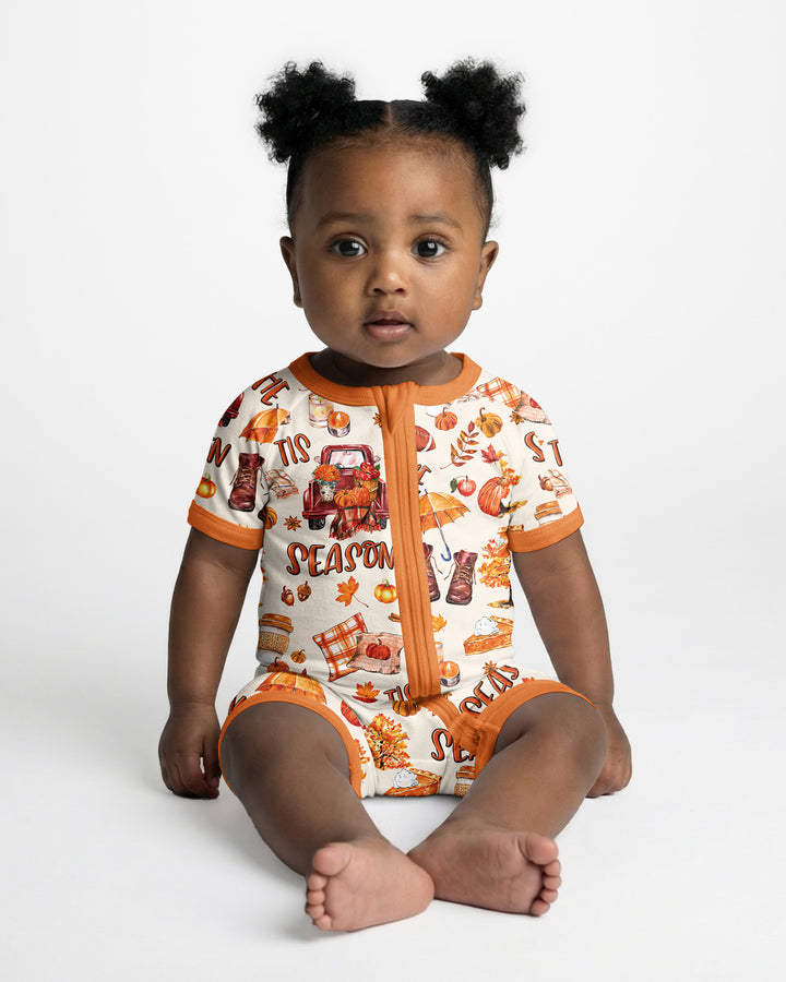 Fall Tis the Season Bamboo Shorty Zippy