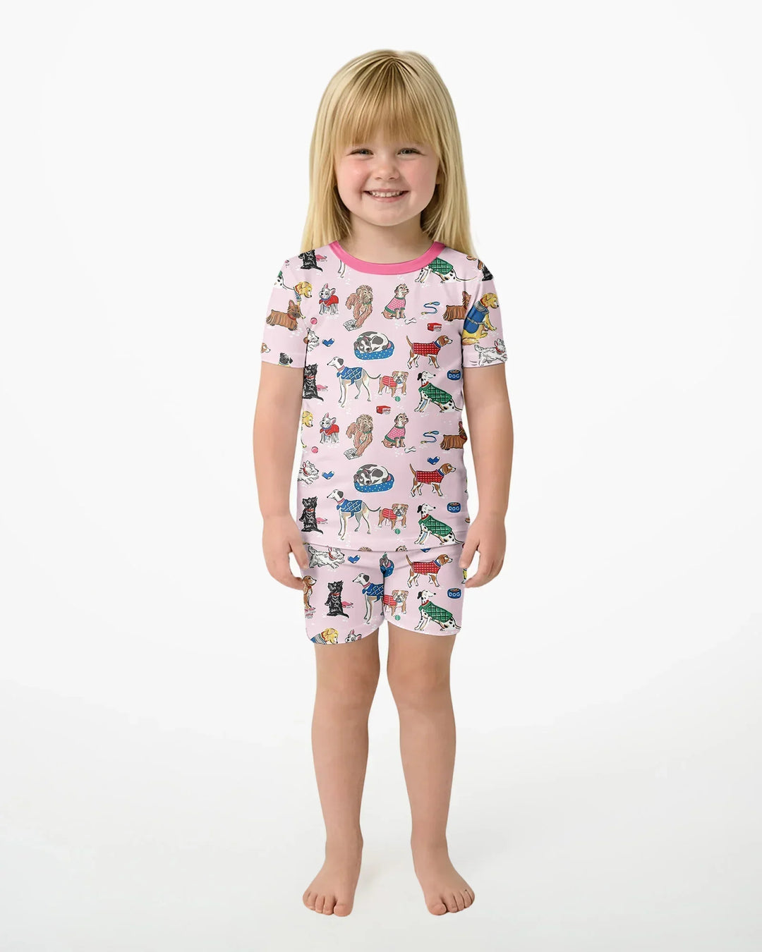 Template Zweiteiliges Pyjama-Set mit kurzen Ärmeln und Shorts