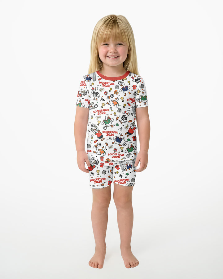 Schlafanzug-Set zweiteilig, kurze Ärmel, kurze Hose, Bambus