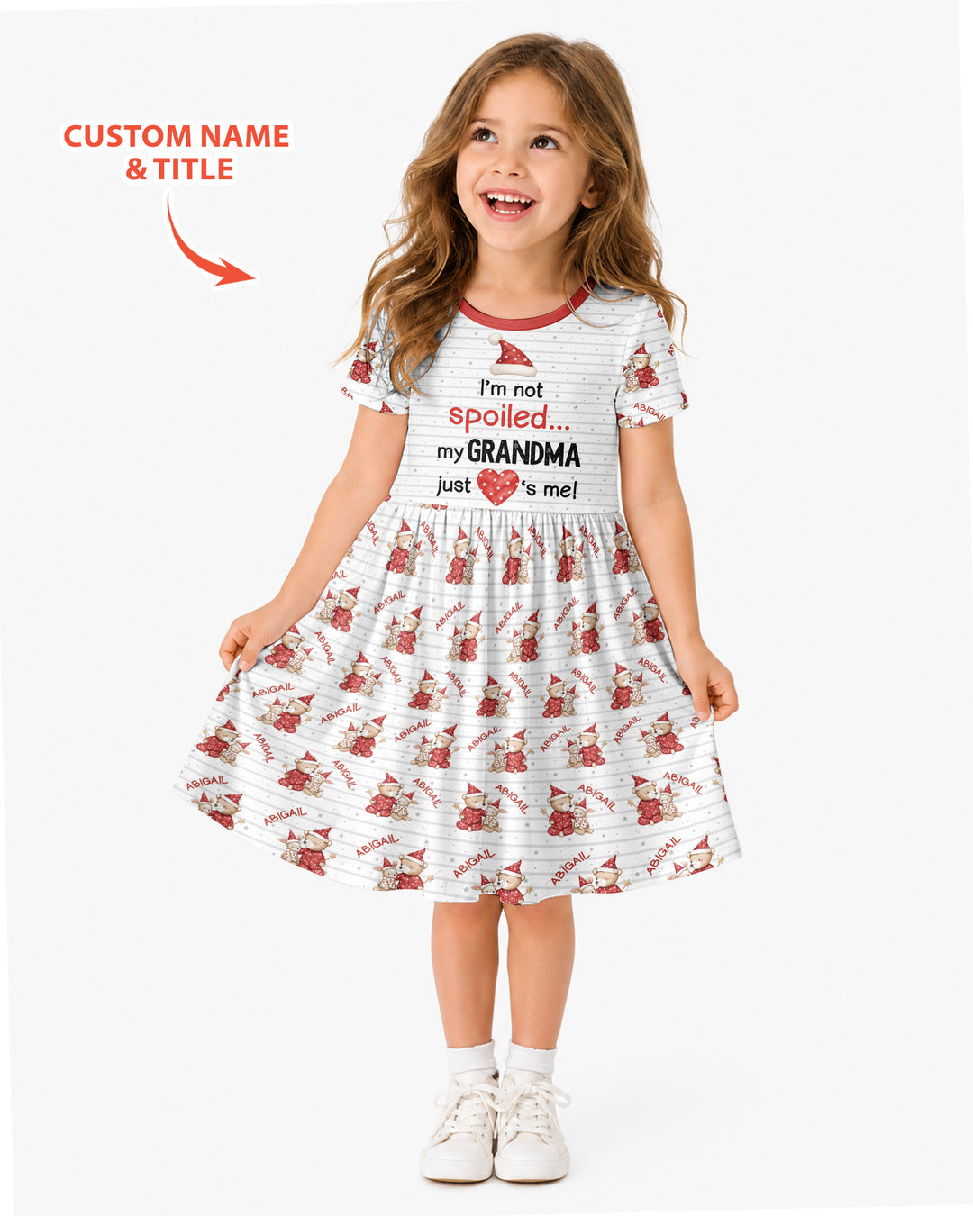 Custom Name I'm Not Spoiled Bamboo Twirl Dress
