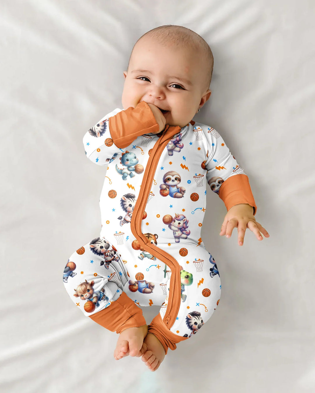 Gerippte Babykleidung mit individuellem Foto - Weich &amp; Skizzenhaft