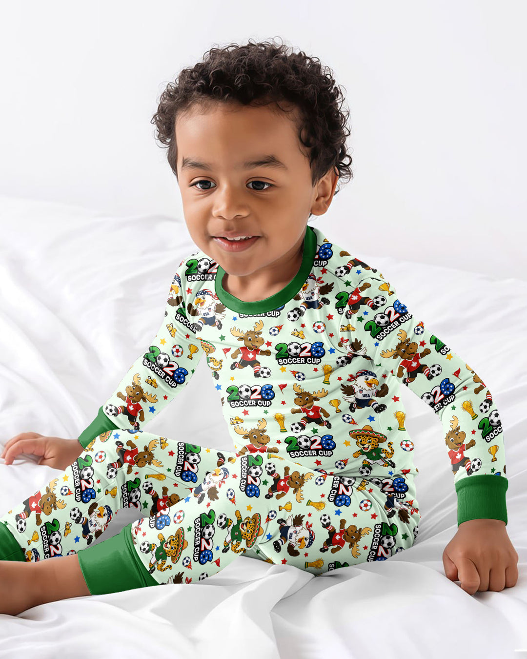 Zweiteiliges Langarm-Pyjama-Set mit Sommerfrüchten