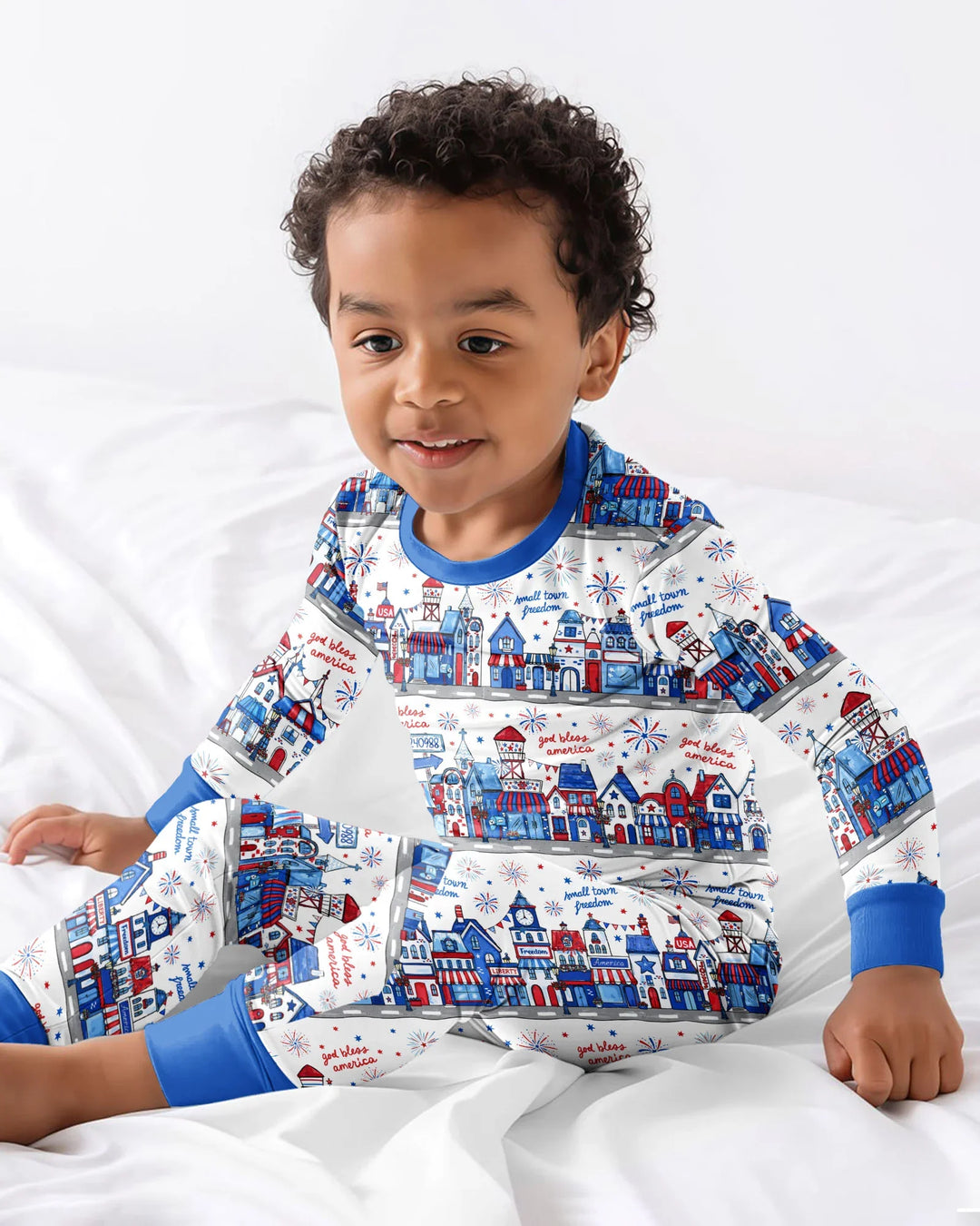 Zweiteiliges Langarm-Pyjama-Set mit Sommerfrüchten