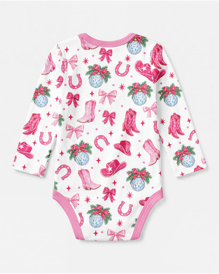 Western Christmas Giddy-up Jingle Horse Bamboo Bodysuit