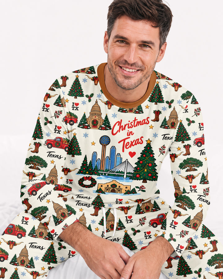 Christmas In Texas Bamboo Men's Pajama Set