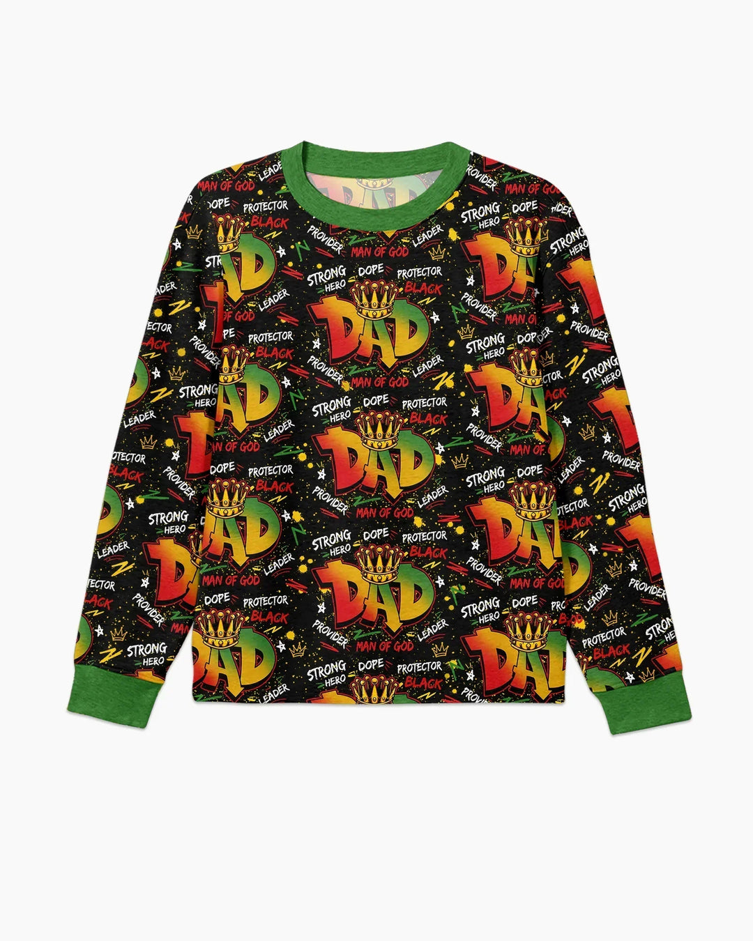 Black Dad Graffiti Bamboo Men's Pajama Set