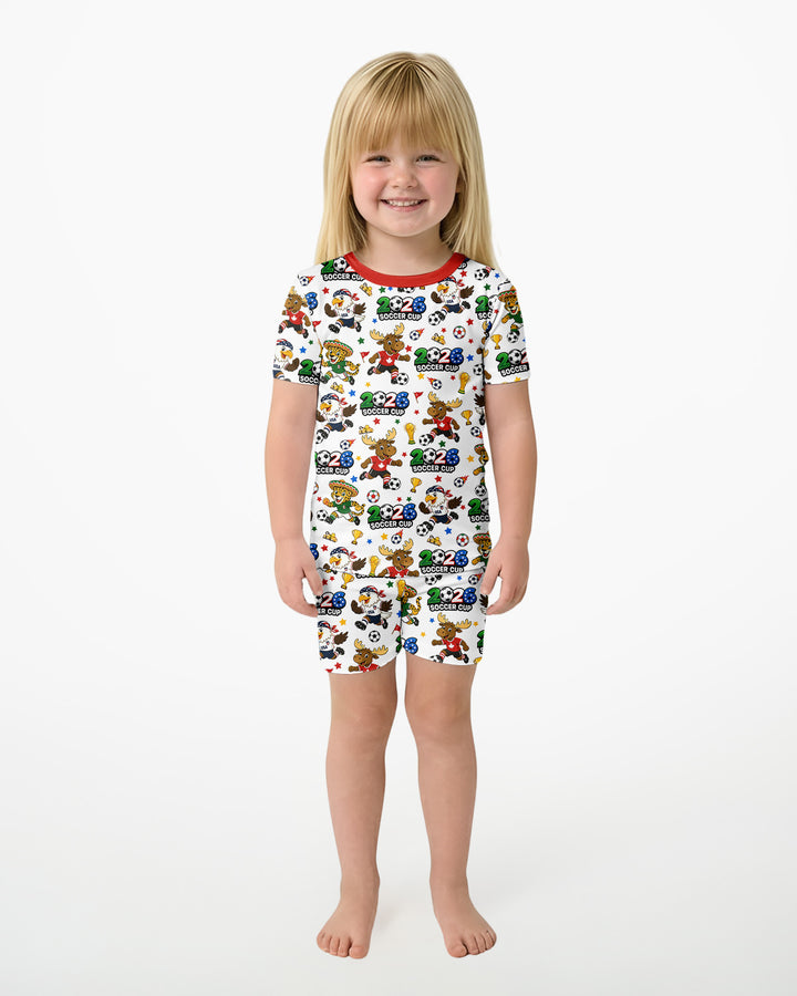 Schlafanzug-Set zweiteilig, kurze Ärmel, kurze Hose, Bambus