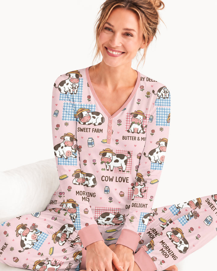 Drowned In Buttercream Bamboo Women Pajama Set