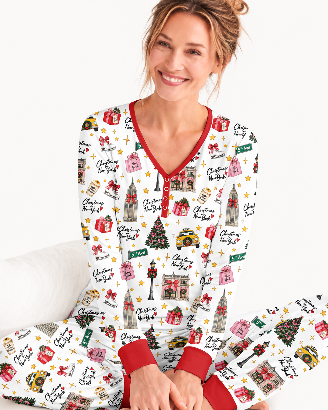 Christmas In NYC Bamboo Women Pajama Set