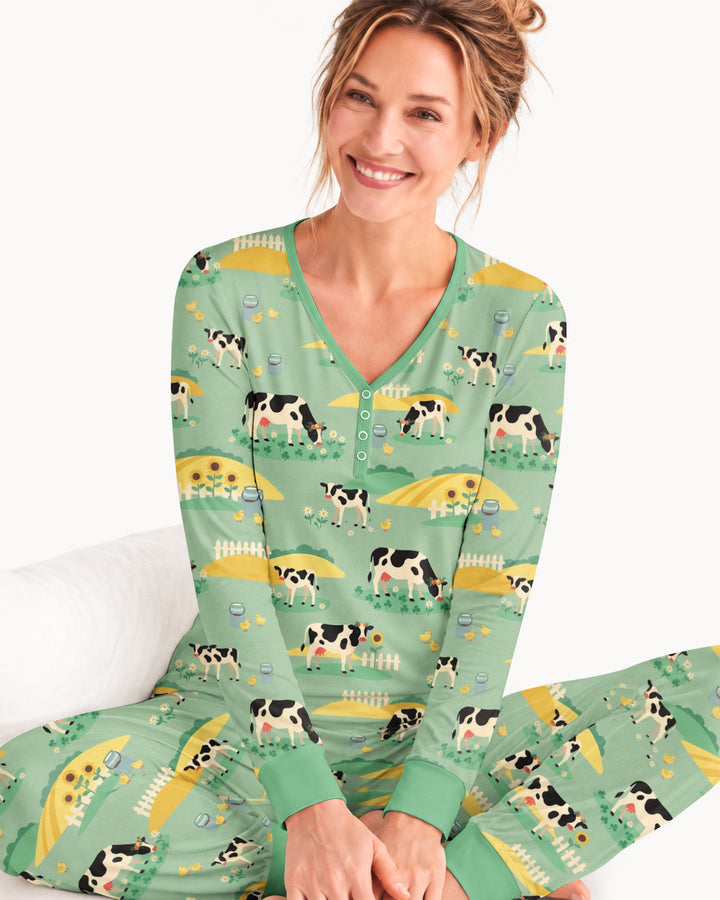 Pasture Sunlit Waltz Bamboo Women Pajama Set