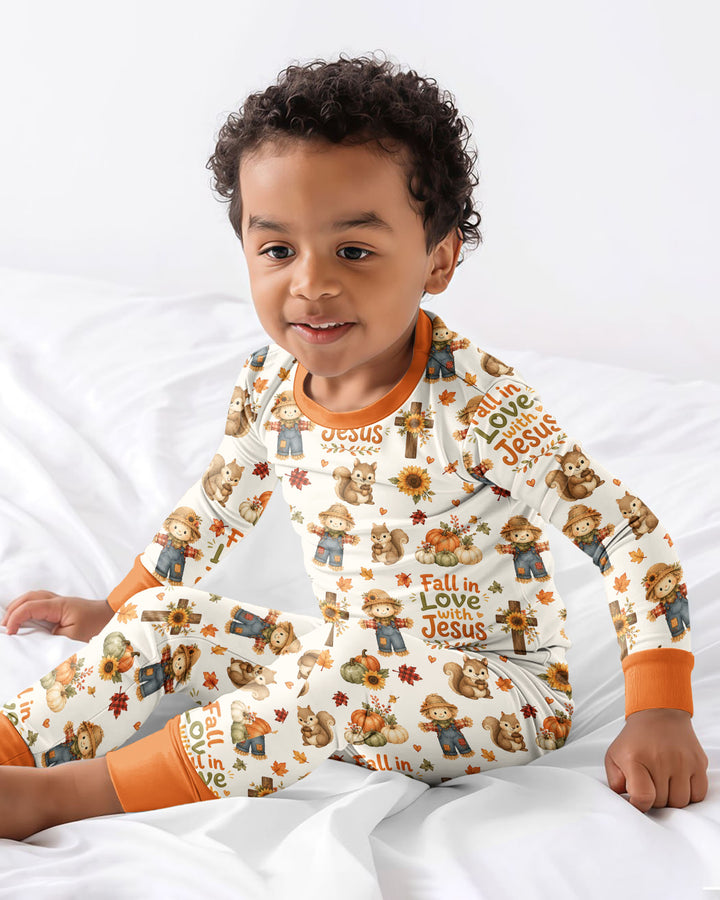Fall For Jesus Bamboo Two Piece Long Sleeve Pajama Set