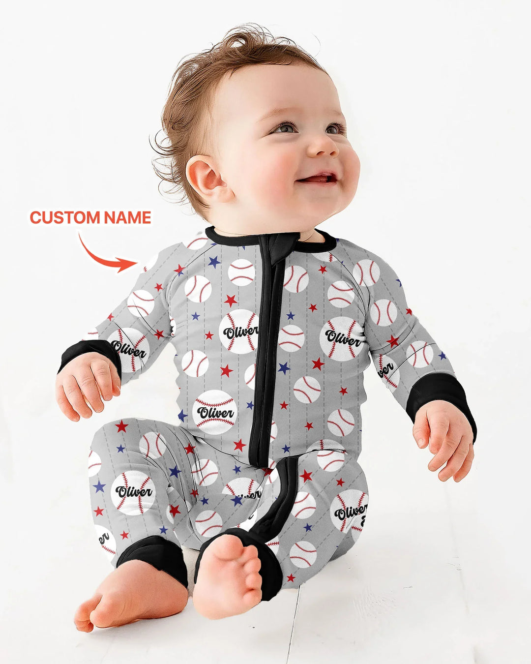 Gerippte Babykleidung mit individuellem Foto - Weich &amp; Skizzenhaft