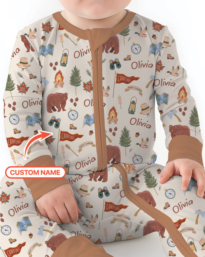 Custom Name Adventure Outdoors Bamboo Convertible Zippy