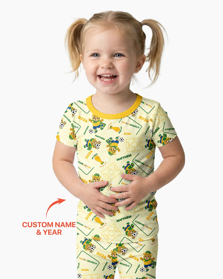 Zweiteiliges, kurzärmliges Pyjama-Set mit Marienkäfern