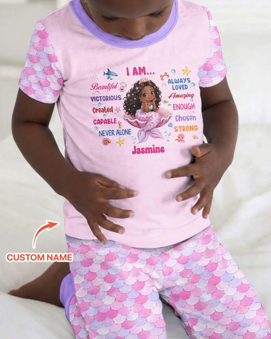 Zweiteiliges, kurzärmliges Pyjama-Set mit Marienkäfern