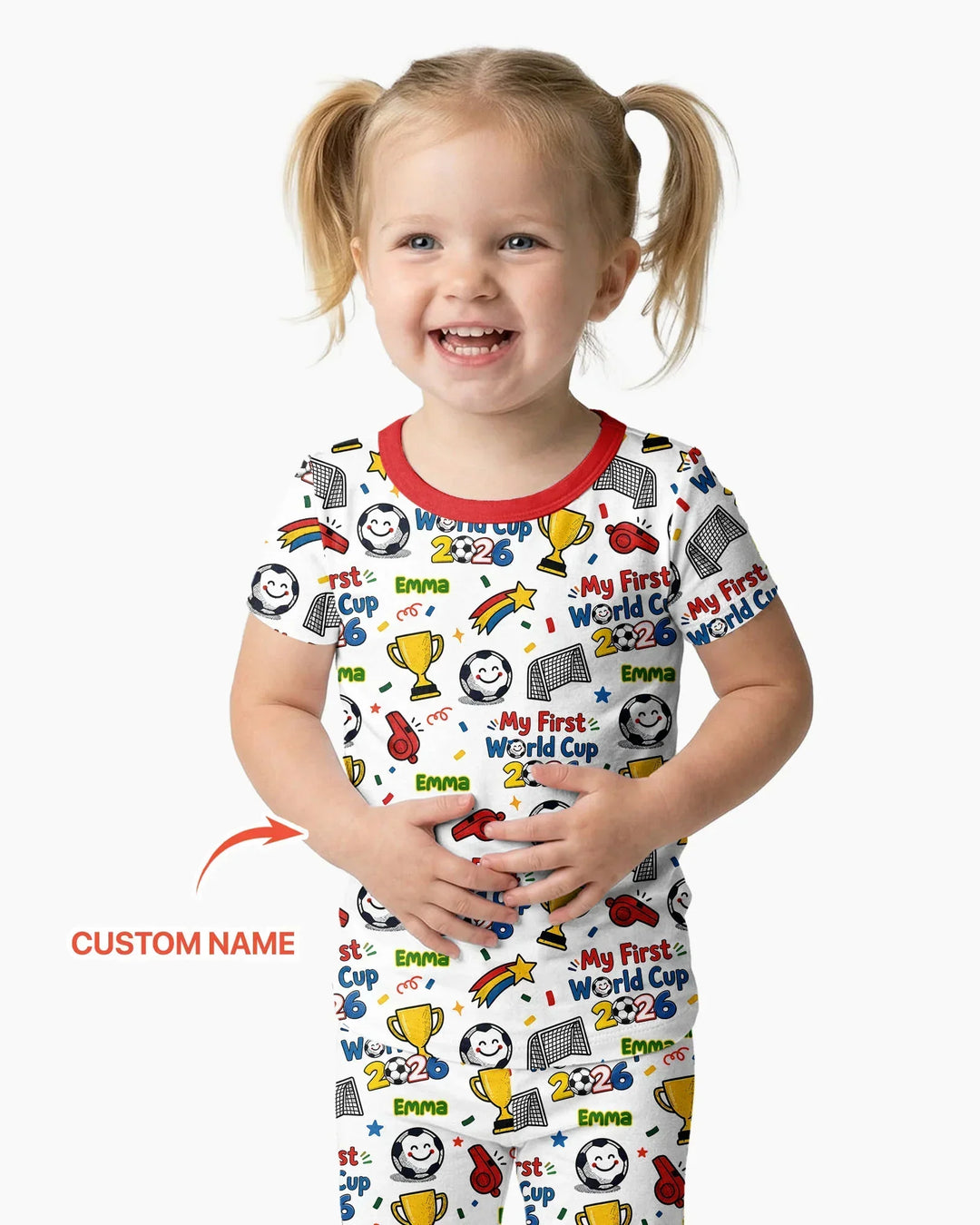 Zweiteiliges, kurzärmliges Pyjama-Set mit Marienkäfern