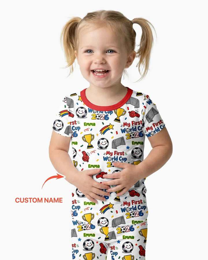 Zweiteiliges, kurzärmliges Pyjama-Set mit Marienkäfern