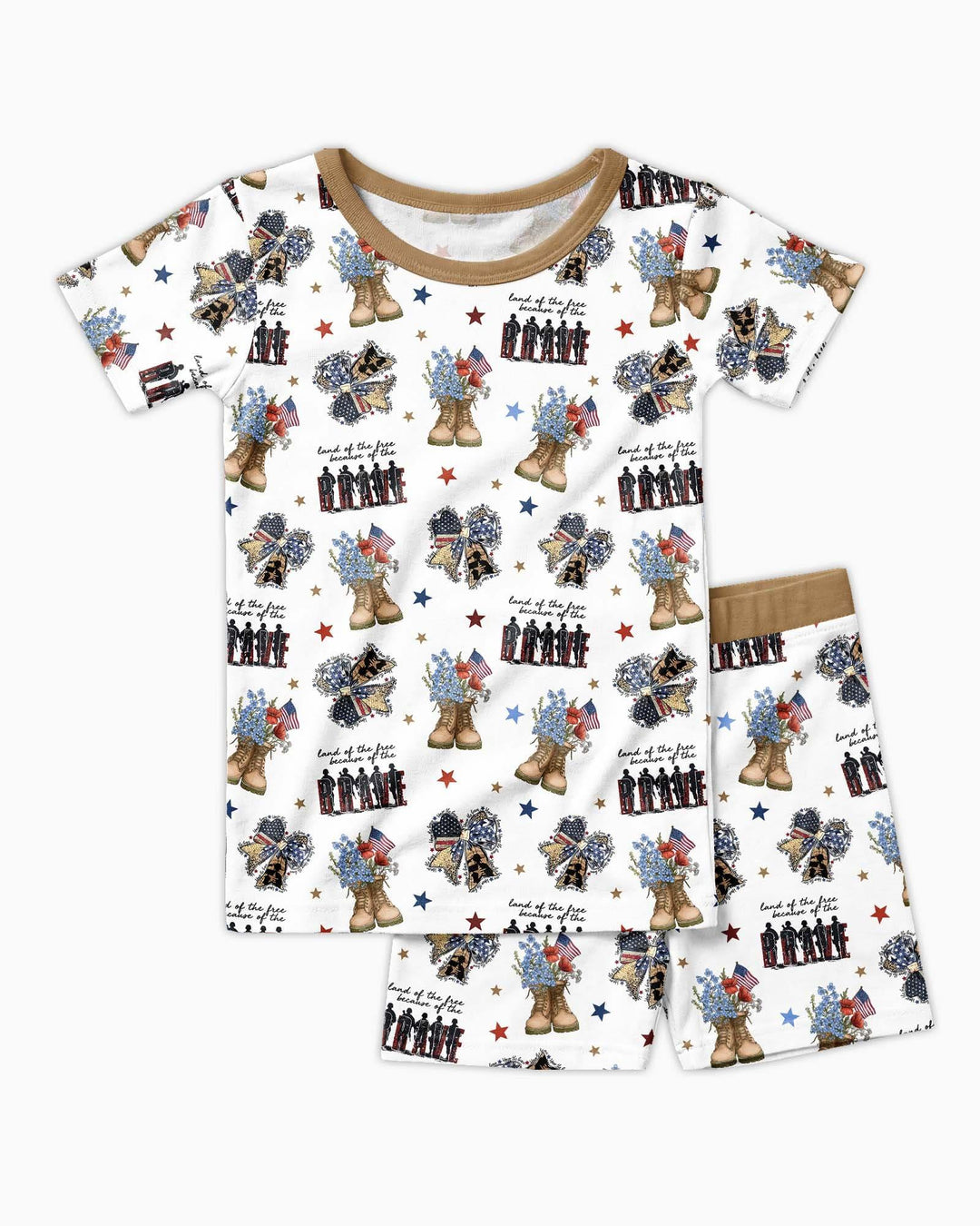 Schlafanzug-Set zweiteilig, kurze Ärmel, kurze Hose, Bambus