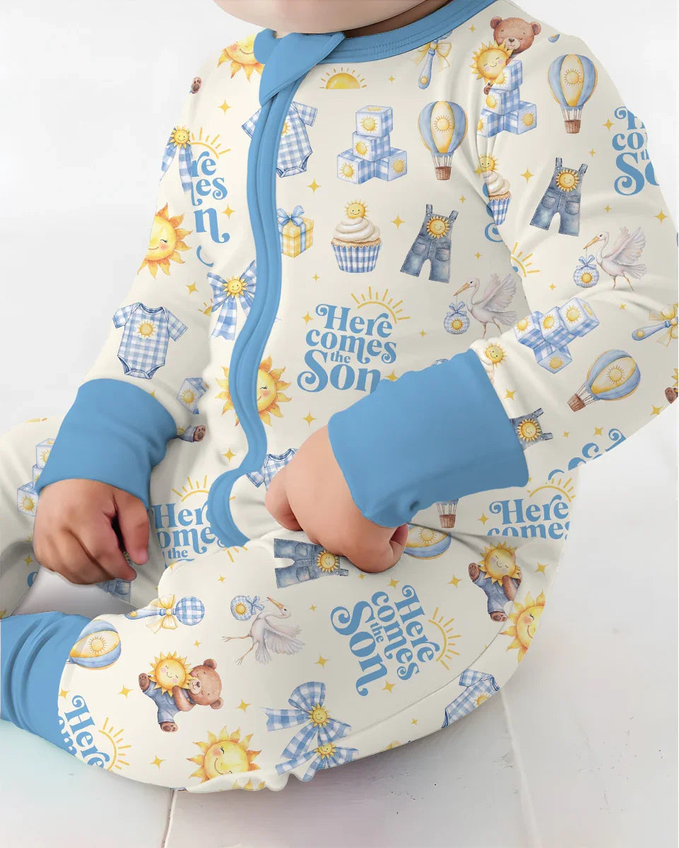 Gerippte Babykleidung mit individuellem Foto - Weich &amp; Skizzenhaft