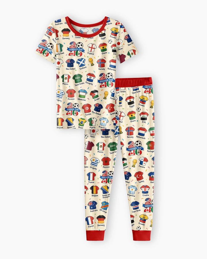 Zweiteiliges, kurzärmliges Pyjama-Set mit Marienkäfern
