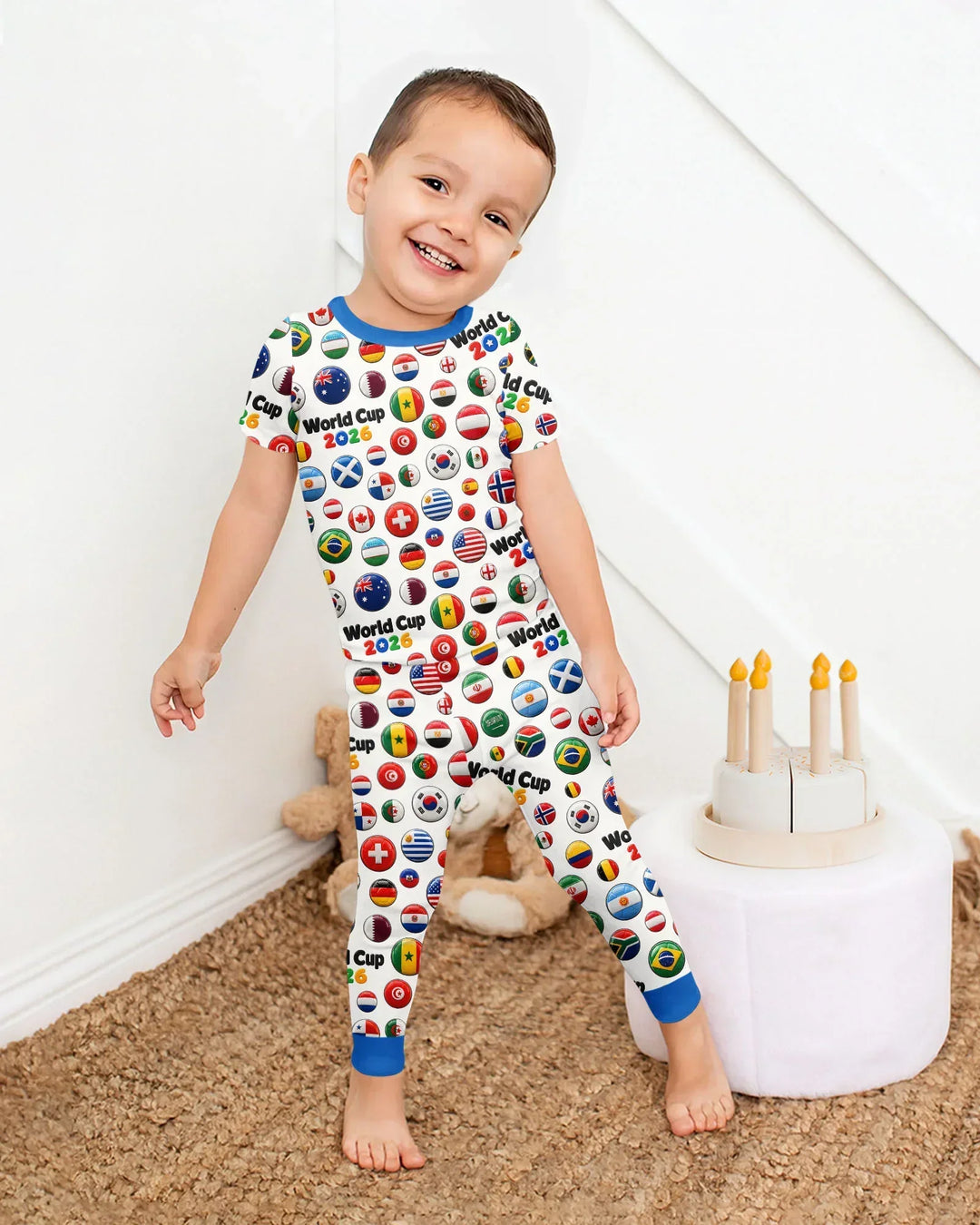 Zweiteiliges, kurzärmliges Pyjama-Set mit Marienkäfern