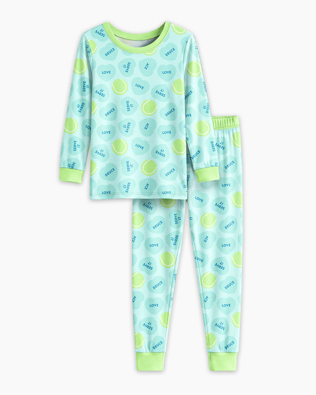 Tennis with Love Bamboo Two Piece Long Sleeve Pajama Set