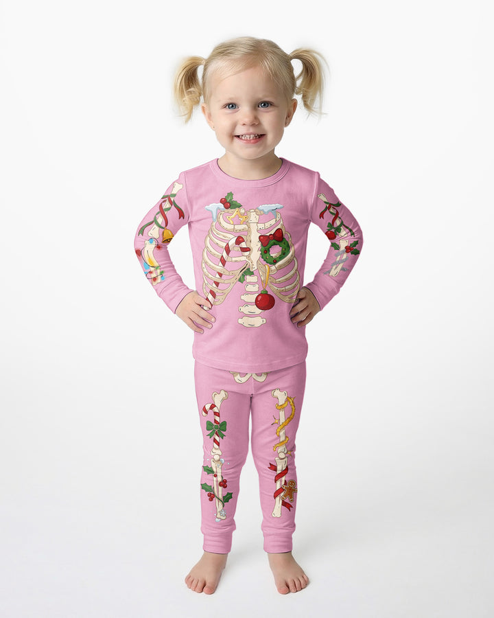 Spooky Merry Christmas Bamboo Two Piece Long Sleeve Pajama Set