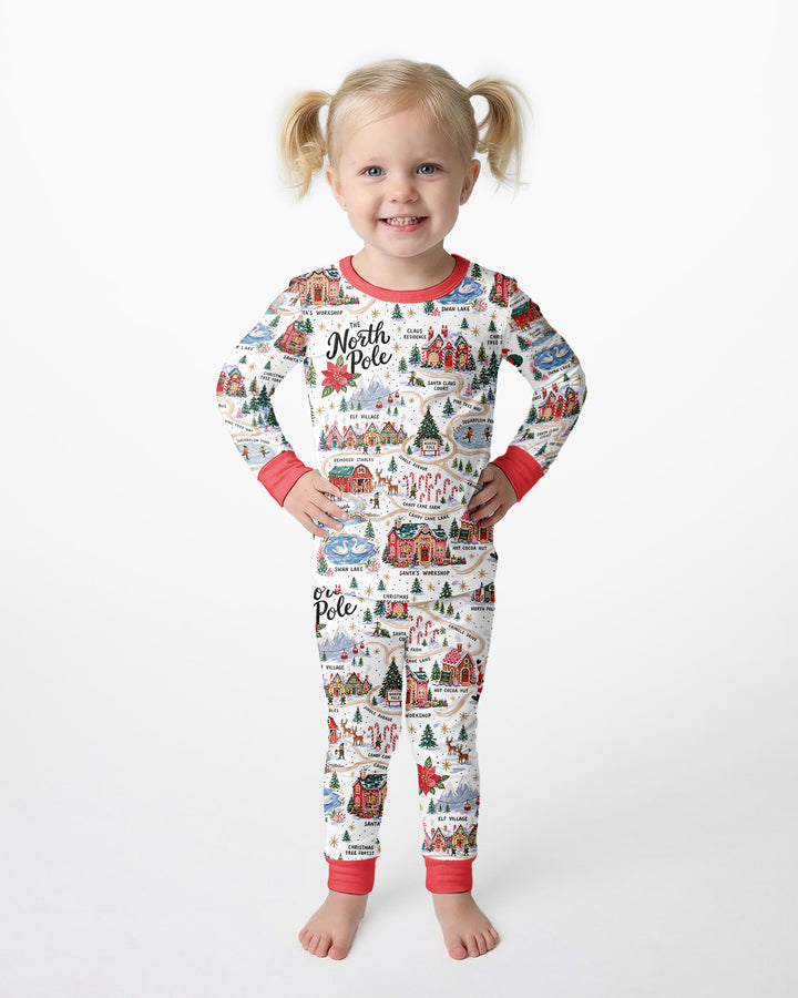 The North Pole Bamboo Two Piece Long Sleeve Pajama Set