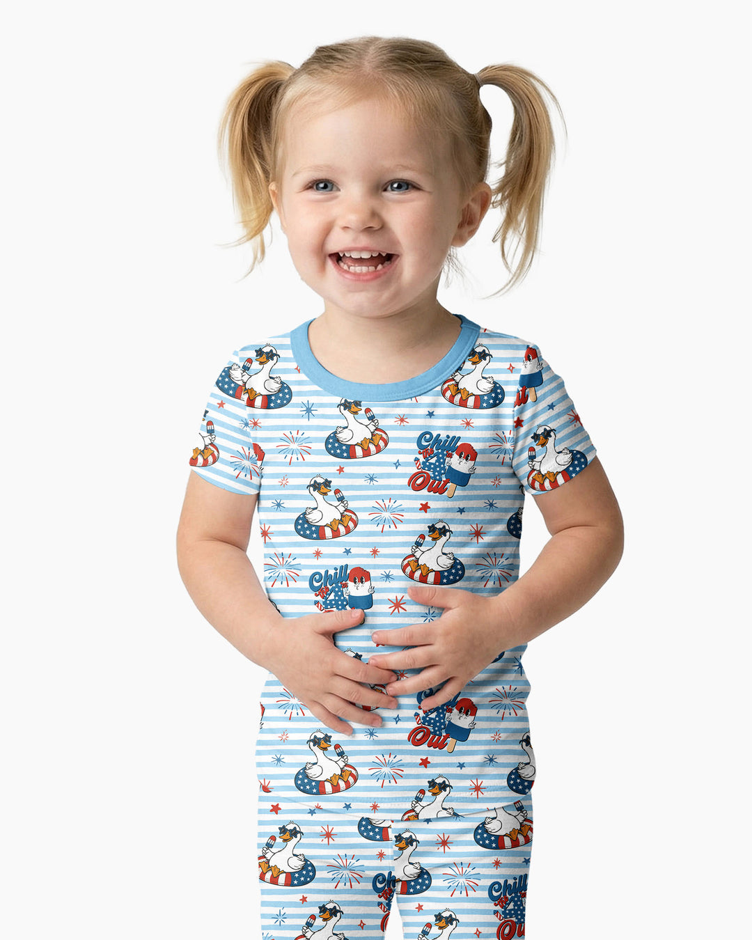 Zweiteiliges, kurzärmliges Pyjama-Set mit Marienkäfern