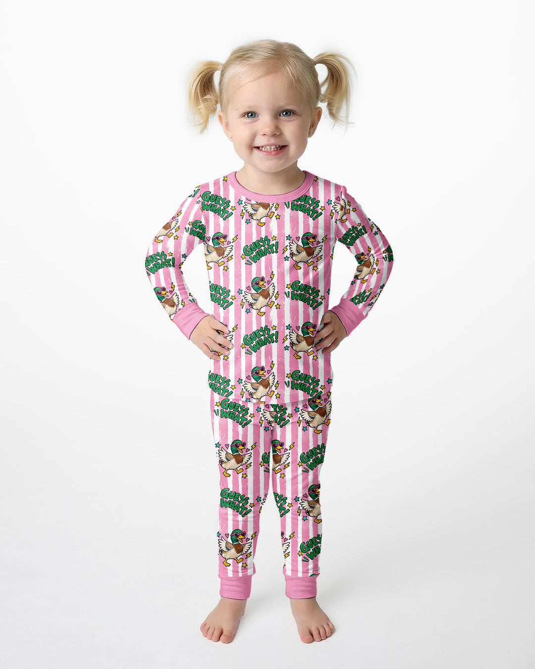 Guess What Mallard Butt Bamboo Two Piece Long Sleeve Pajama Set