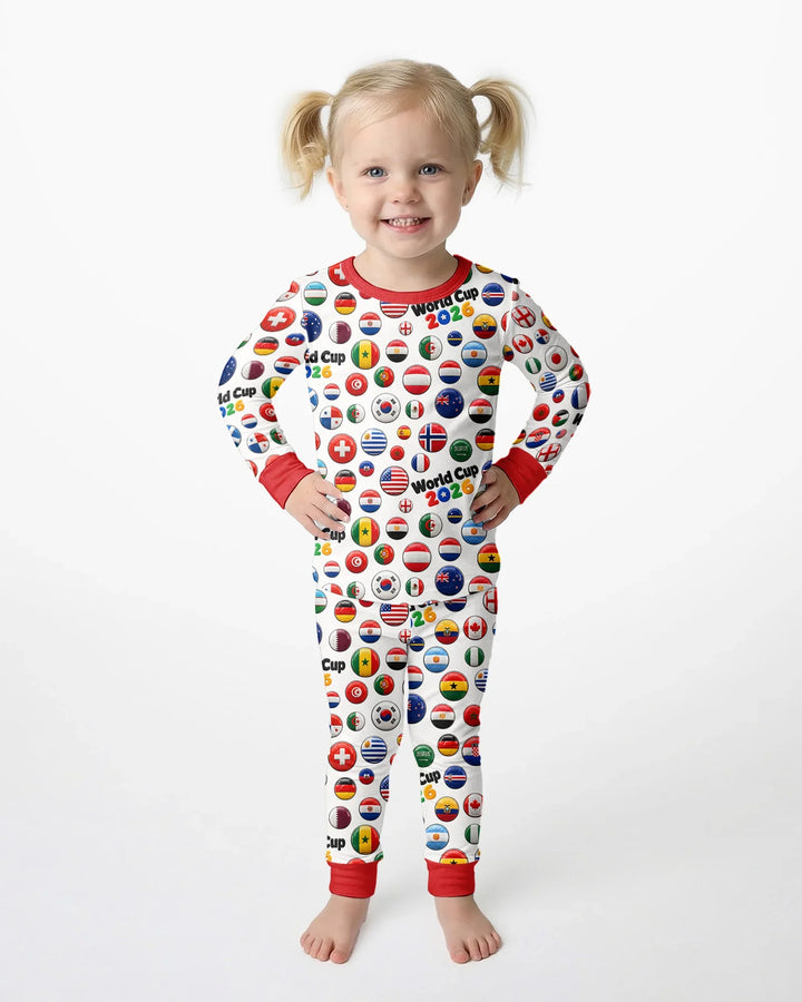 Zweiteiliges Langarm-Pyjama-Set mit Sommerfrüchten