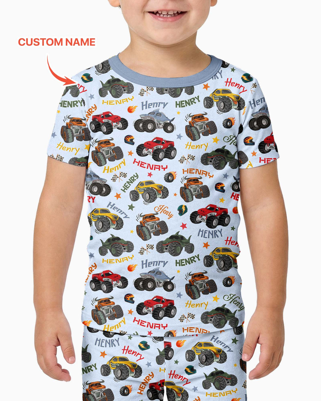 Zweiteiliges, kurzärmliges Pyjama-Set mit Marienkäfern