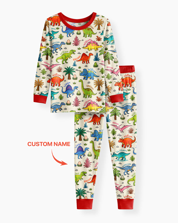 Zweiteiliges Langarm-Pyjama-Set mit Sommerfrüchten