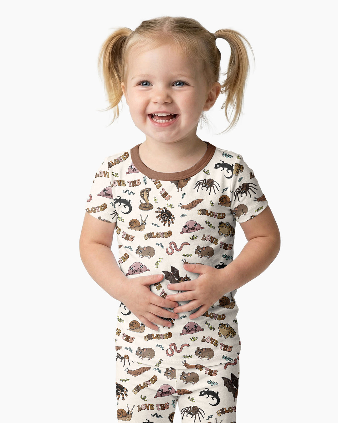 Zweiteiliges, kurzärmliges Pyjama-Set mit Marienkäfern