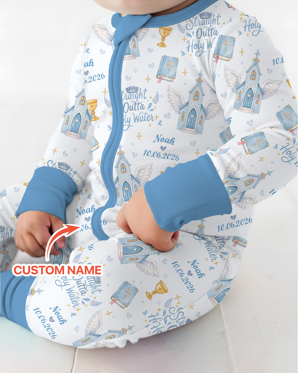 Gerippte Babykleidung mit individuellem Foto - Weich &amp; Skizzenhaft