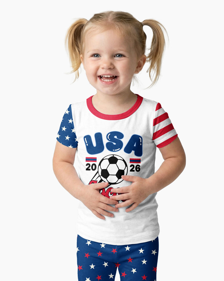 Zweiteiliges, kurzärmliges Pyjama-Set mit Marienkäfern