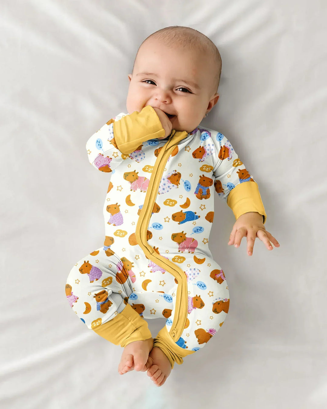 Gerippte Babykleidung mit individuellem Foto - Weich &amp; Skizzenhaft
