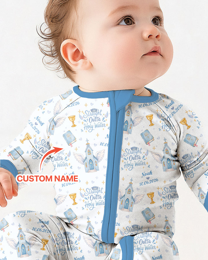 Gerippte Babykleidung mit individuellem Foto - Weich &amp; Skizzenhaft