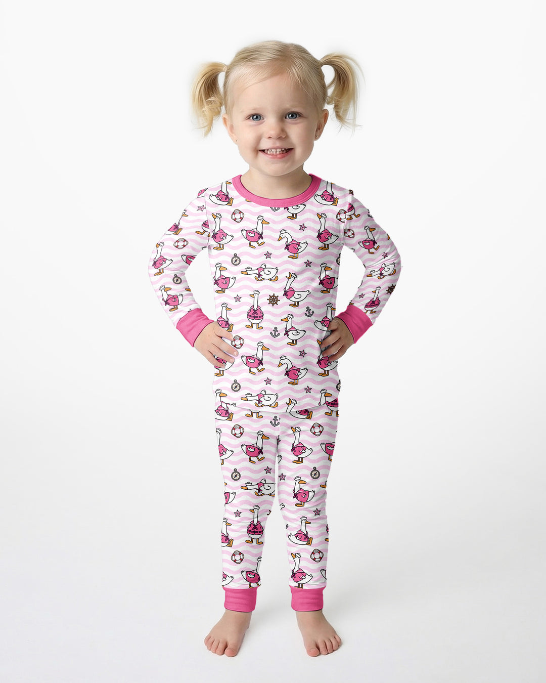Zweiteiliges Langarm-Pyjama-Set mit Sommerfrüchten
